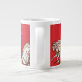 Circus Poster van twee Mannen in wagenrennen Grote Koffiekop (Achterkant)