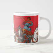 Circus Poster van twee Mannen in wagenrennen Grote Koffiekop (Rechts)