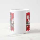 Circus Poster van twee Mannen in wagenrennen Grote Koffiekop (Voorkant)