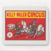 Circus Poster van twee Mannen in wagenrennen Muismat (Voorkant)