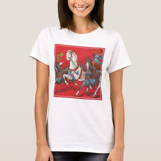 Circus Poster van twee Mannen in wagenrennen T-shirt (Voorkant)