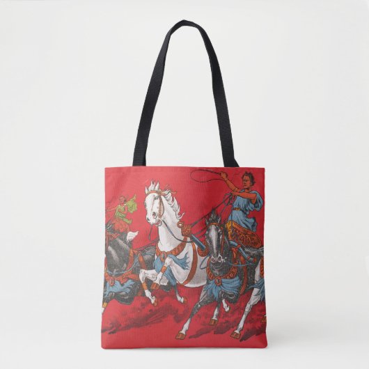 Circus Poster van twee Mannen in wagenrennen Tote Bag (Voorkant)