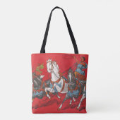 Circus Poster van twee Mannen in wagenrennen Tote Bag (Achterkant)