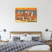  circus Poster van vrouw met zes tijgers. Canvas Afdruk (Insitu (Slaapkamer))