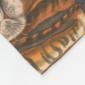  circus Poster van vrouw met zes tijgers. Fleece Deken (Hoek)