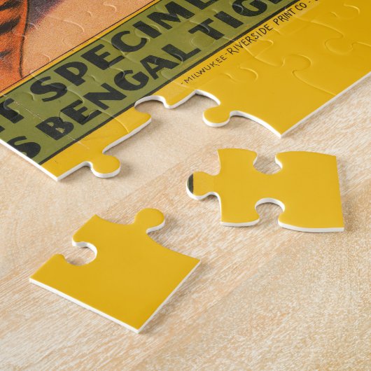  circus Poster van vrouw met zes tijgers. Legpuzzel (Zijkant)