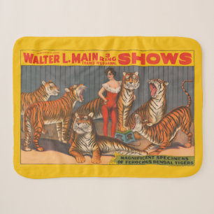 circus Poster van vrouw met zes tijgers. Sherpa Deken