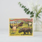 Circus Poster voor Adam Forepaugh & Sells Brothers Briefkaart (Staand voorkant)