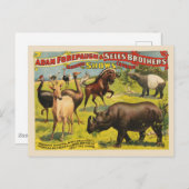 Circus Poster voor Adam Forepaugh & Sells Brothers Briefkaart (Voorkant / Achterkant)