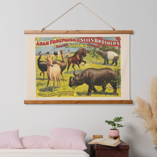 Circus Poster voor Adam Forepaugh & Sells Brothers Hangend Wandkleed (Slaapkamer)