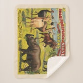 Circus Poster voor Adam Forepaugh & Sells Brothers Sherpa Deken (Voorkant)