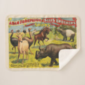 Circus Poster voor Adam Forepaugh & Sells Brothers Sherpa Deken (Voorkant (horizontaal))
