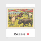 Circus Poster voor Adam Forepaugh & Sells Brothers Sticker (Vel)
