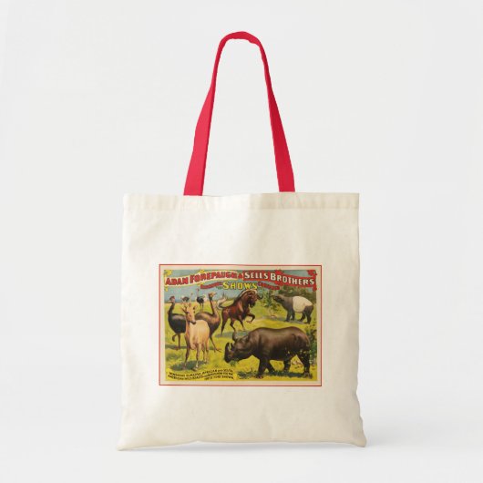 Circus Poster voor Adam Forepaugh & Sells Brothers Tote Bag (Voorkant)