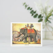  Circus Poster voor het uitvoeren van olifant Briefkaart (Staand voorkant)