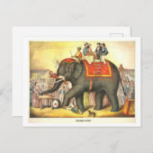  Circus Poster voor het uitvoeren van olifant Briefkaart (Voorkant / Achterkant)