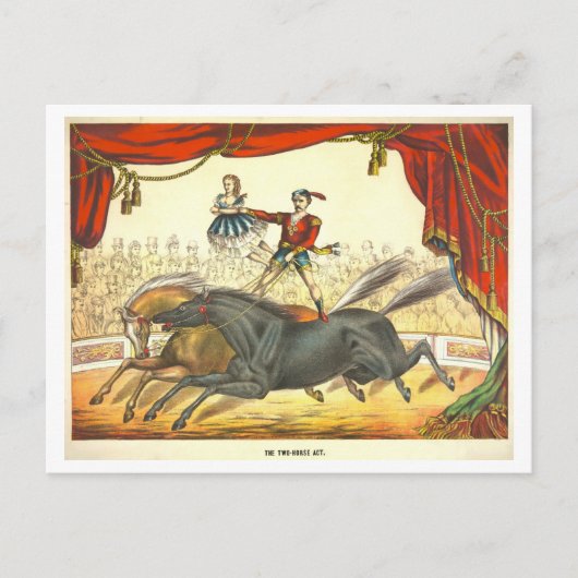  Circus Poster voor Paard Act Briefkaart (Voorkant)