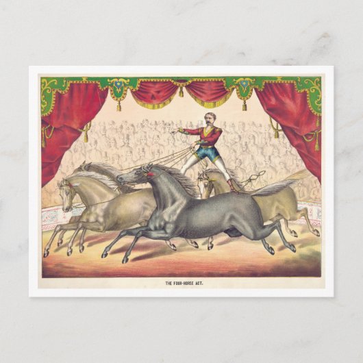  Circus Poster voor Paard Act Briefkaart (Voorkant)