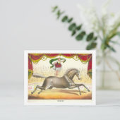  Circus Poster voor Paard Act met Sjaals Briefkaart (Staand voorkant)