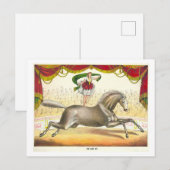  Circus Poster voor Paard Act met Sjaals Briefkaart (Voorkant / Achterkant)