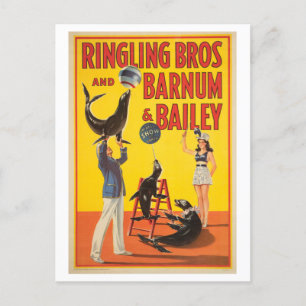Circus Poster voor Ringling, Barnum, Bailey Briefkaart