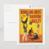  Circus Poster voor Ringling, Barnum, Bailey Briefkaart (Voorkant / Achterkant)