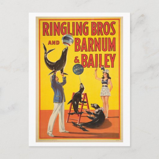  Circus Poster voor Ringling, Barnum, Bailey Briefkaart (Voorkant)