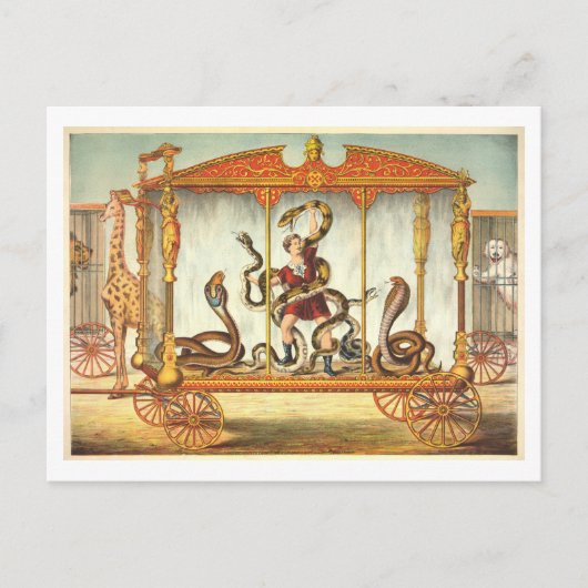 Circus Poster voor Snake Charmer Briefkaart (Voorkant)