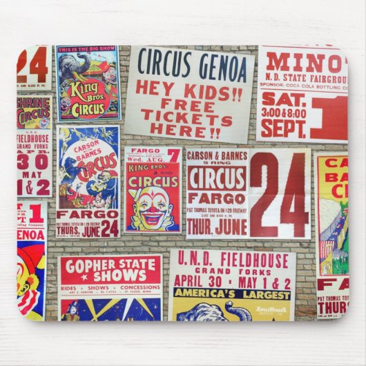 Circus Posters Muismat (Voorkant)