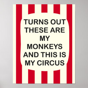 Circus Print Sarcastisch Poster
