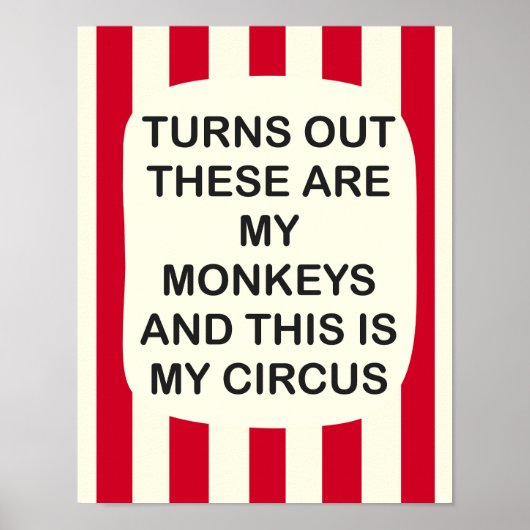 Circus Print Sarcastisch Poster (Voorkant)