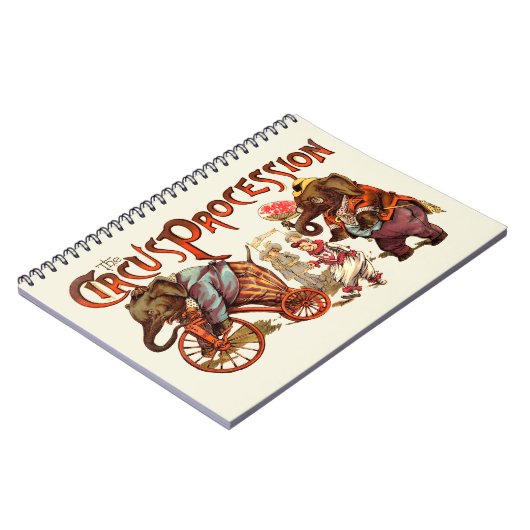 Circus Processie Elephant Antiek Notitieboek (Linkerzijde)