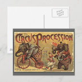 Circus Procession, 1888,  Briefkaart (Voorkant / Achterkant)