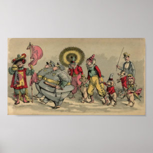 Circus Procession 1888 Children's Book Afbeelding Poster