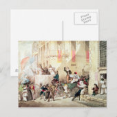 Circus Procession in Italië, 1830 Briefkaart (Voorkant / Achterkant)