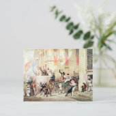 Circus Procession in Italië, 1830 Briefkaart (Staand voorkant)