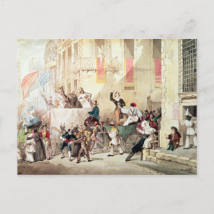 Circus Procession in Italië, 1830 Briefkaart