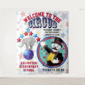 Circus Reclame Achtergrond Wandkleed (Voorkant)