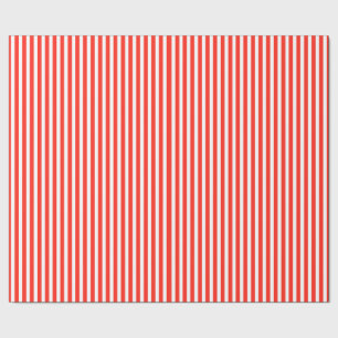 Circus Red en White Cabana Stripes Cadeaupapier