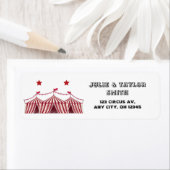  Circus Retro Patriotic Return Address Etiket (Insitu)