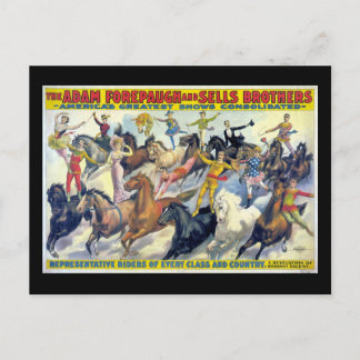 Circus Riders Theater Poster Briefkaart