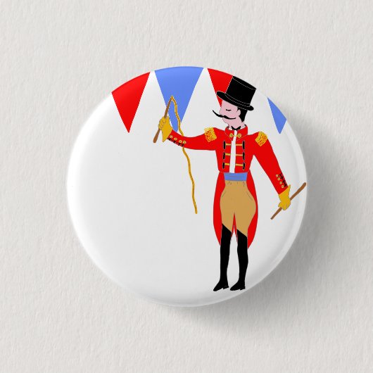 Circus Ring Master Circus Party Ronde Button 3,2 Cm (Voorkant)