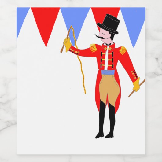 Circus Ring Master Circus Party Wijn Etiket (Enkel label)