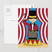 Circus Ringmaster Briefkaart (Voorkant / Achterkant)
