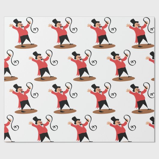 Circus Ringmaster Cadeaupapier (Vlak)