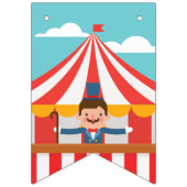 Circus Ringmaster. Circus komt naar de stad. Vlaggetjes (Derde vlag)