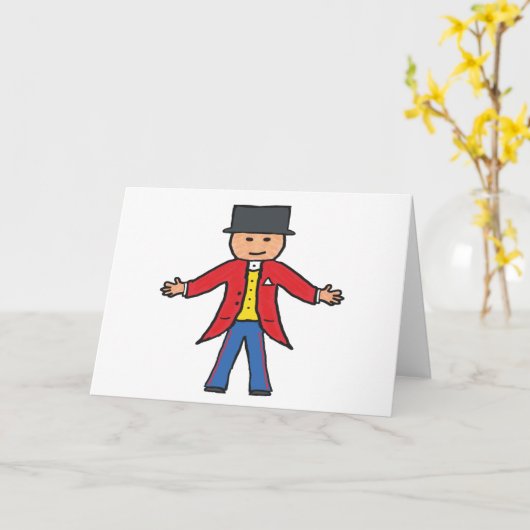 Circus Ringmaster Kaart (Gele Bloem)
