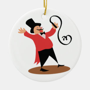 Circus Ringmaster Keramisch Ornament