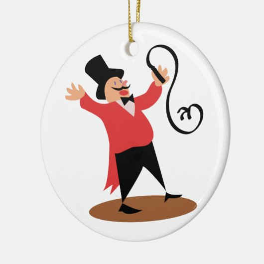 Circus Ringmaster Keramisch Ornament (Links)