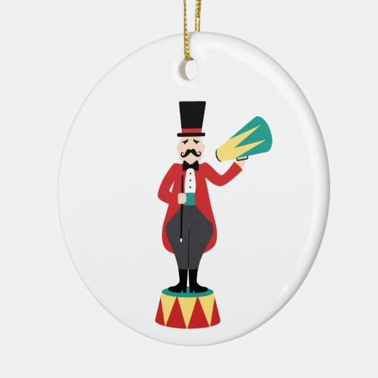 Circus Ringmaster Keramisch Ornament (Links)